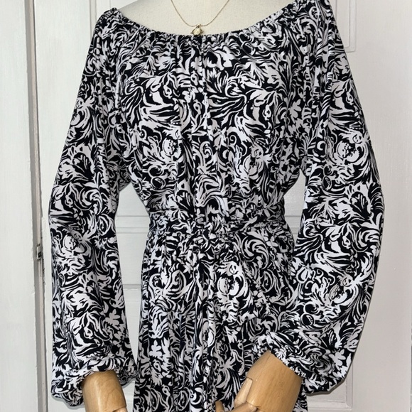 LANE BRYANT LONG SLEEVE DRESS WITH SASH - Picture 4 of 9